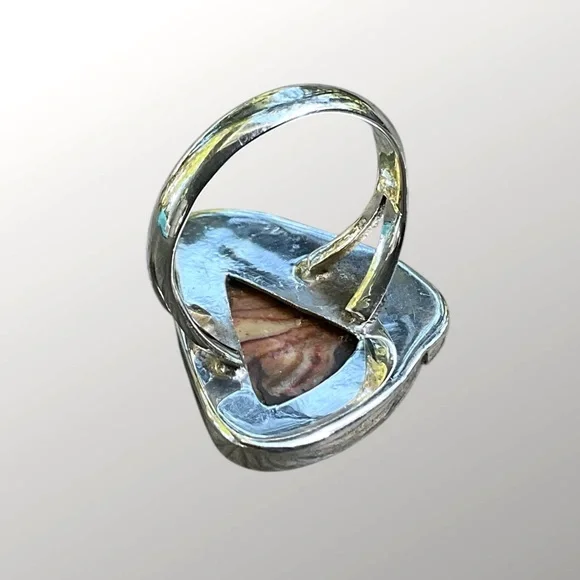 🌺Artisan Sterling & Agate Ring - Picture 3 of 12